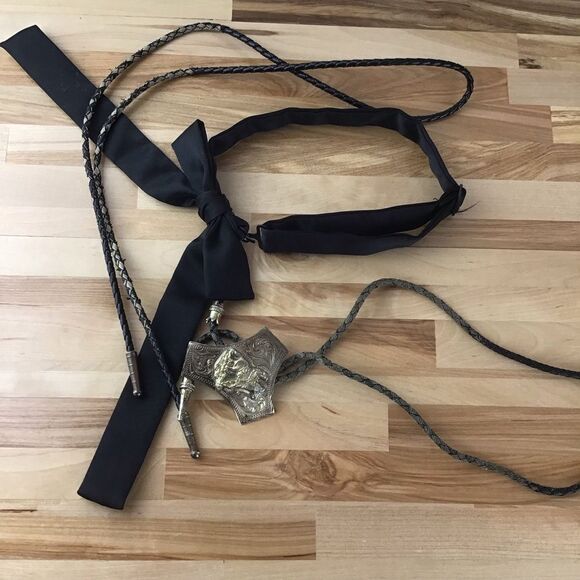 Vintage Cowboy Tie Clips & Tie Bundle Accs Rodeo Wstn Ctry Clips - Picture 5 of 13